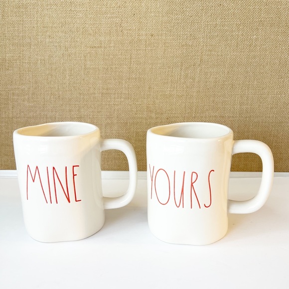 Rae Dunn Yours and Mine Mug Cup Set in White - Picture 6 of 6